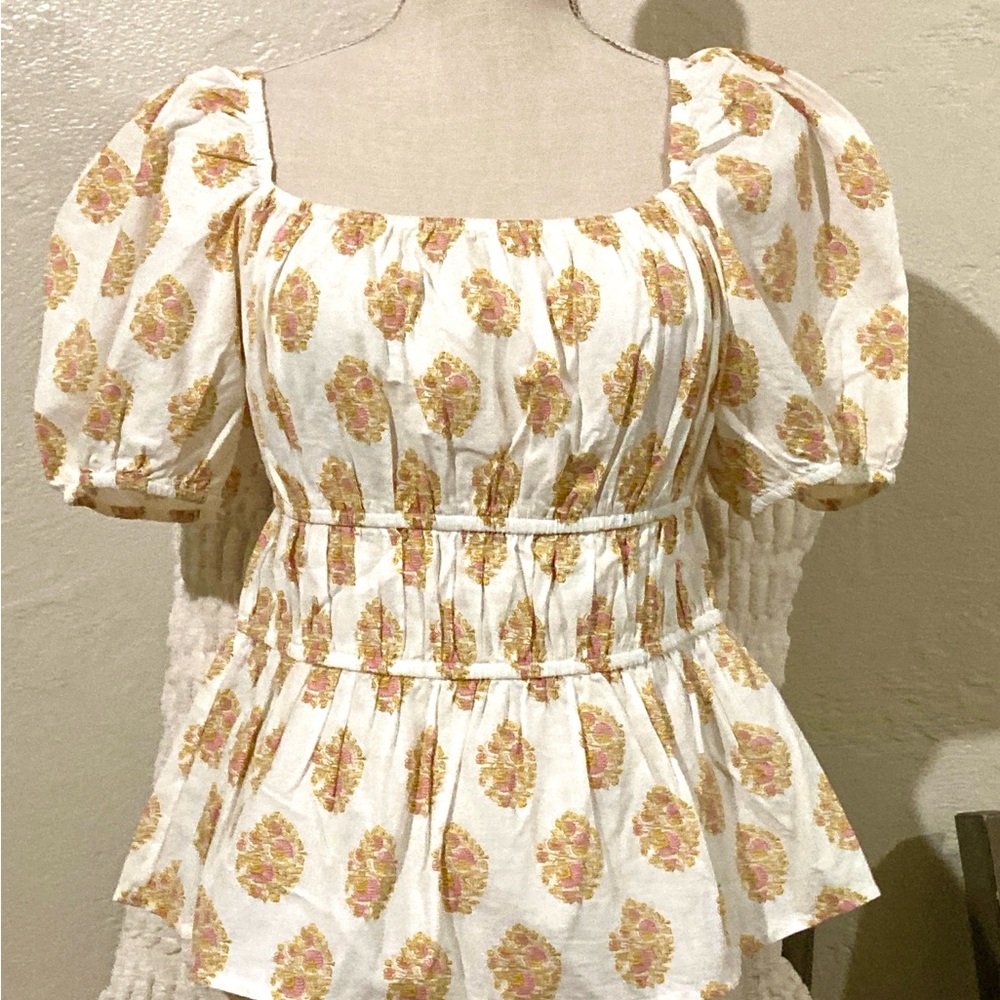 Floral Puff Sleeve Top